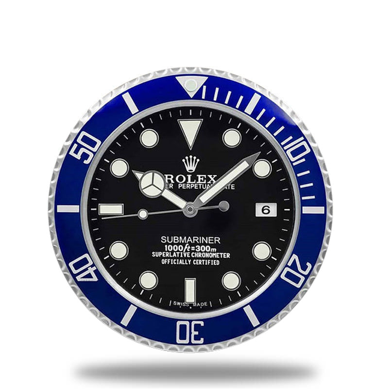 Rolex Submariner Wall Clock - Blue & Black Dial