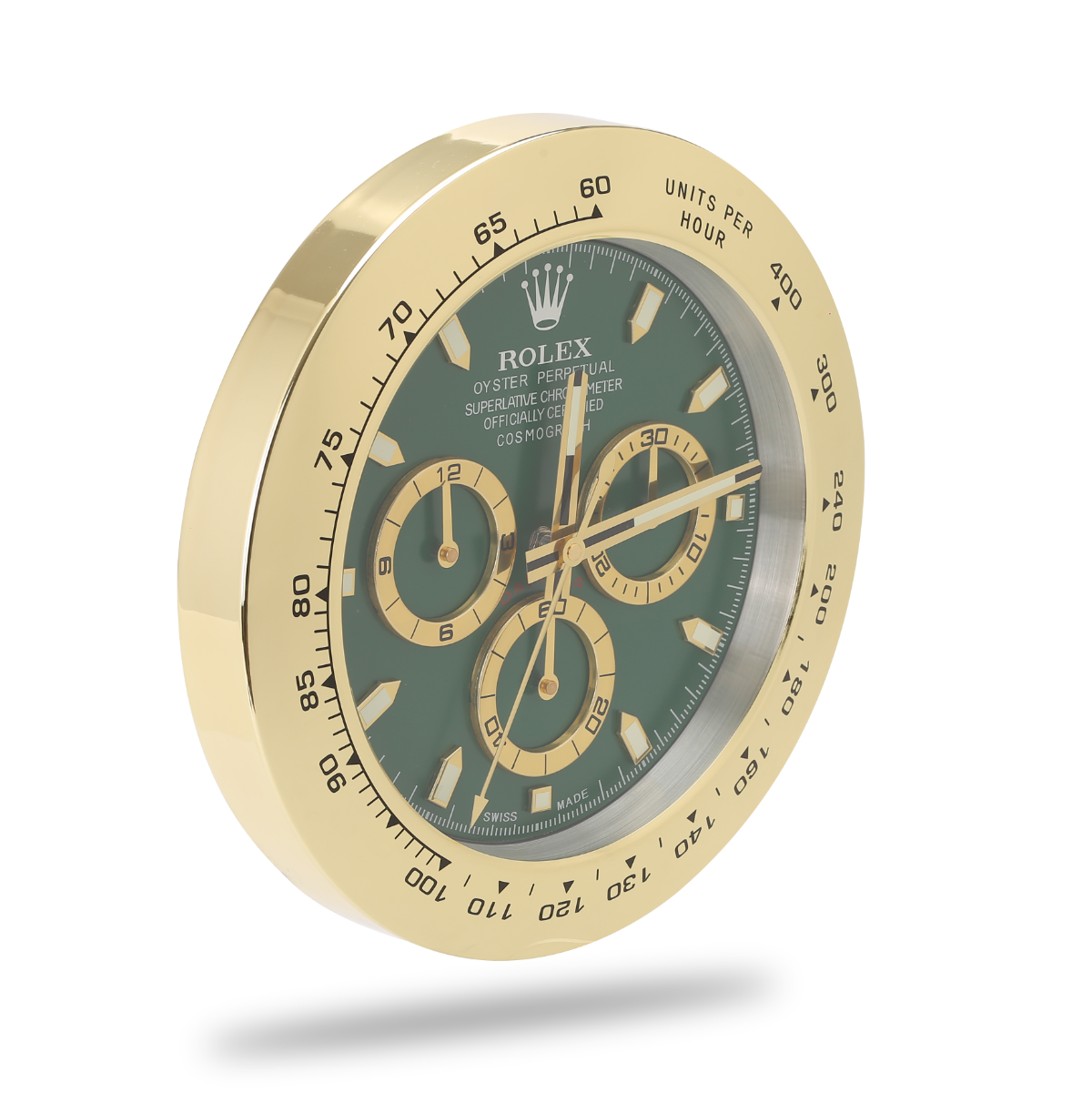 Rolex Wanduhr Daytona Gold Green