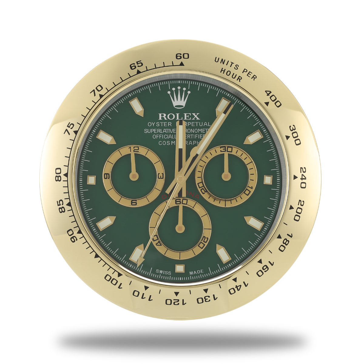 Rolex Wanduhr Daytona Gold Green