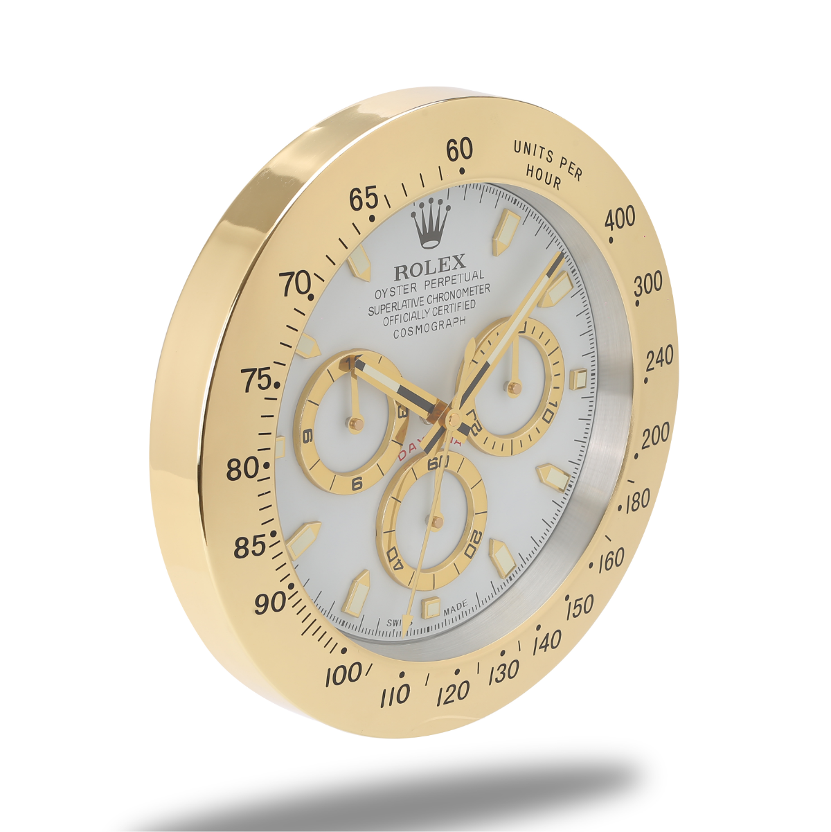 Rolex Wanduhr Daytona Gold White