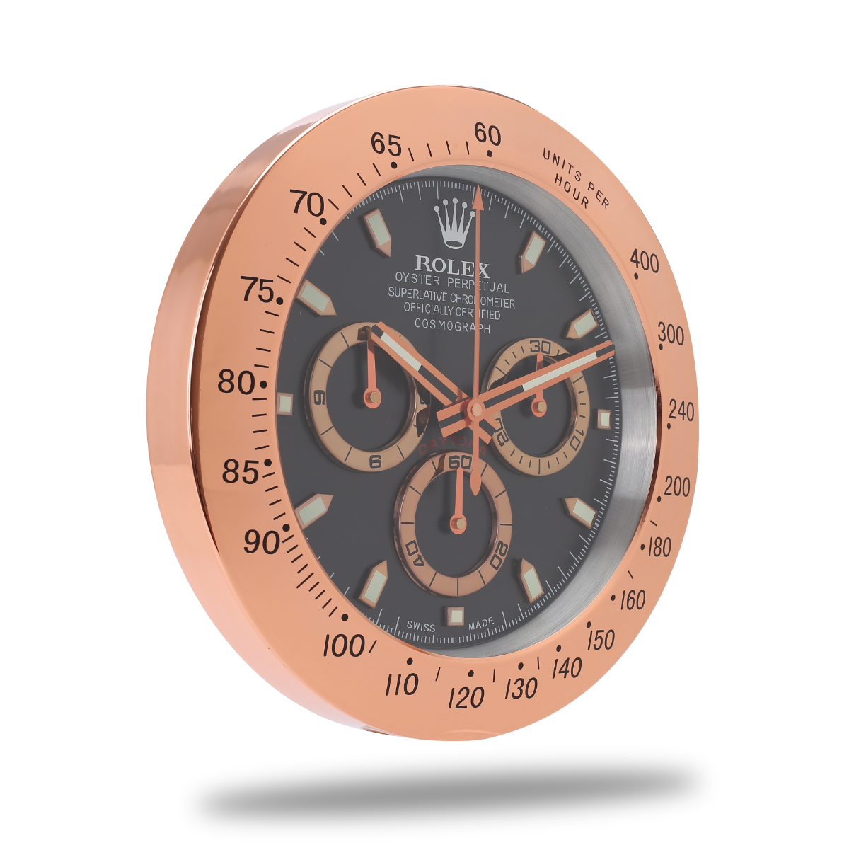 Rolex Wanduhr Daytona Rose Gold Black