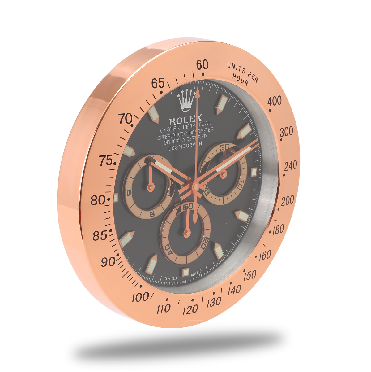 Rolex Wanduhr Daytona Rose Gold Black