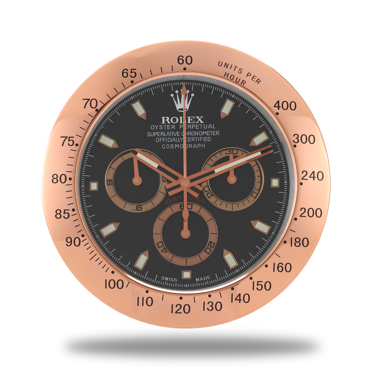 Rolex Wanduhr Daytona Rose Gold Black