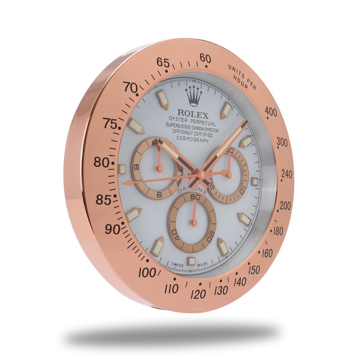 Rolex Wanduhr Daytona Rose Gold White