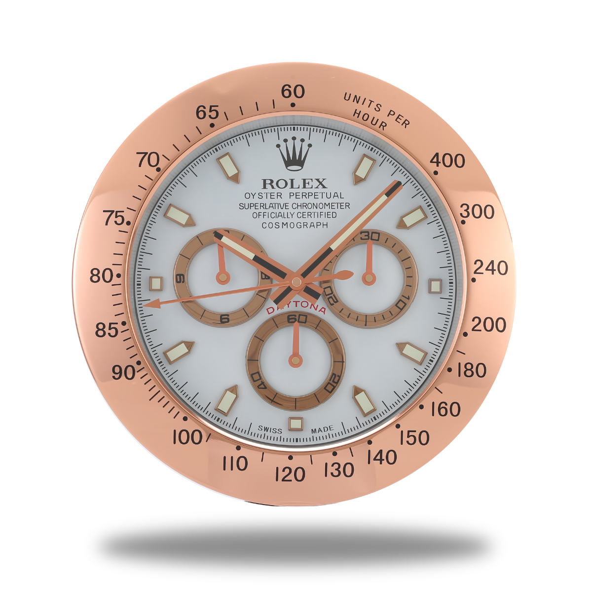 Rolex Wanduhr Daytona Rose Gold White