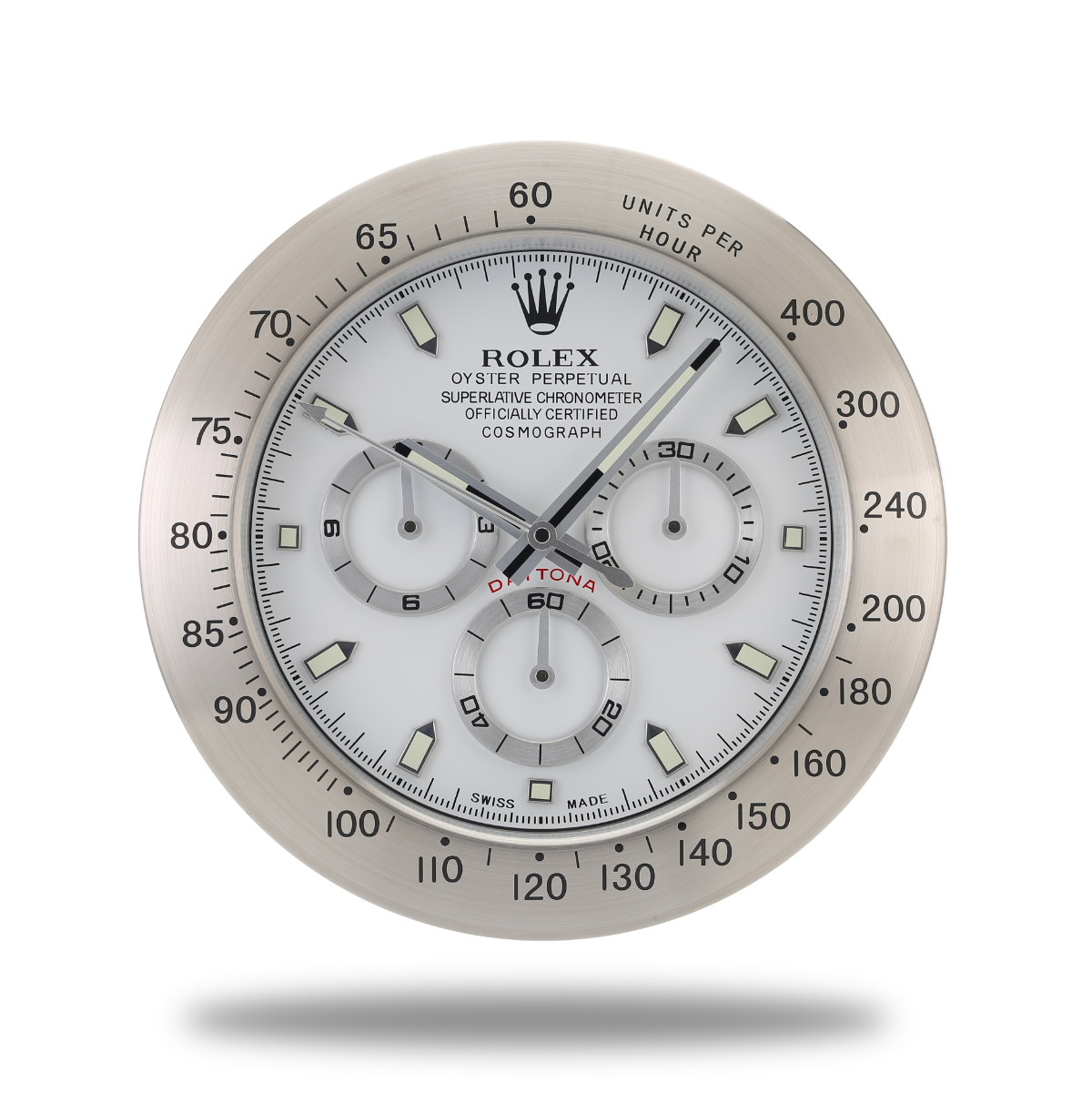 Rolex Wanduhr Daytona Silver White