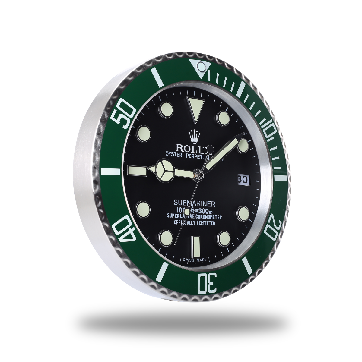 Submariner Rolex Wanduhr Green Black