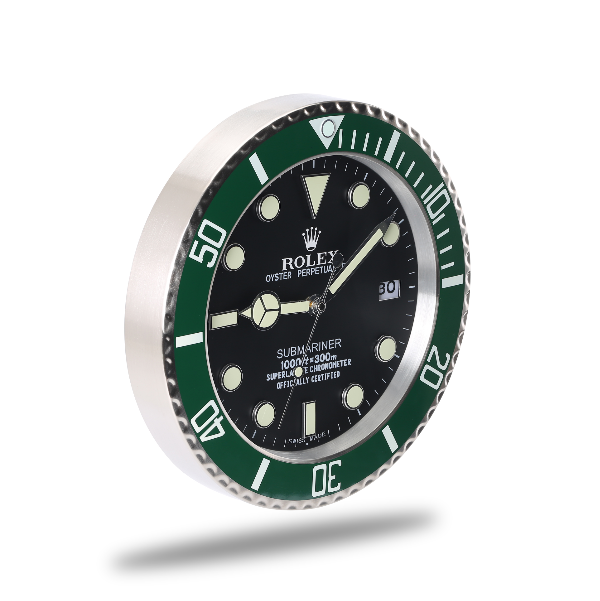 Submariner Rolex Wanduhr Green Black