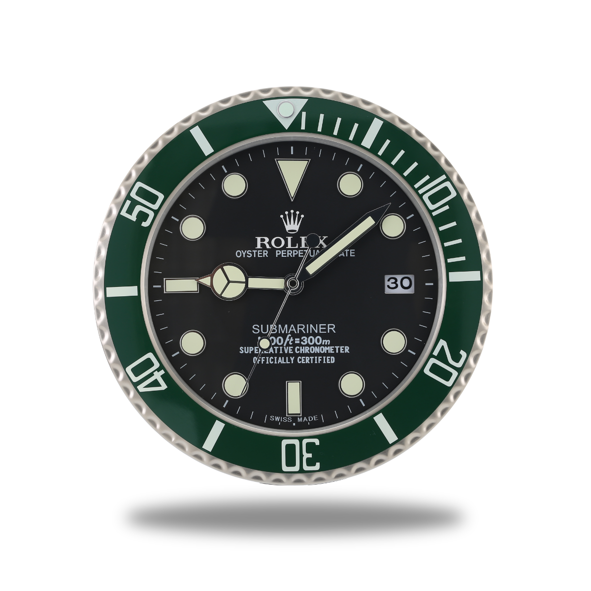 Submariner Rolex Wanduhr Green Black