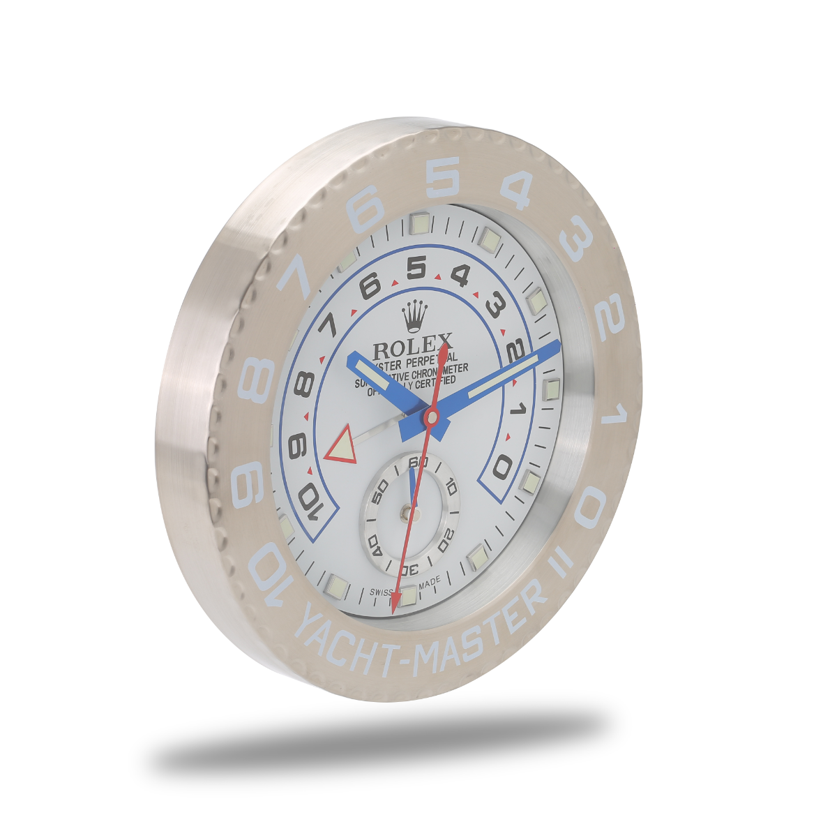YachtMaster Rolex Wanduhr Perfekt Prestige Silver
