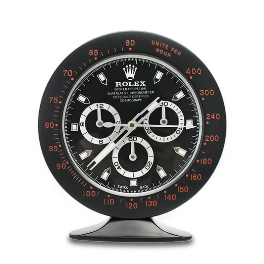 Daytona Table Clock - Red Black Dial