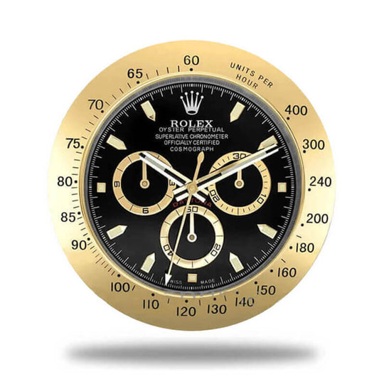 Rolex Daytona Wall Clock - Gold Black