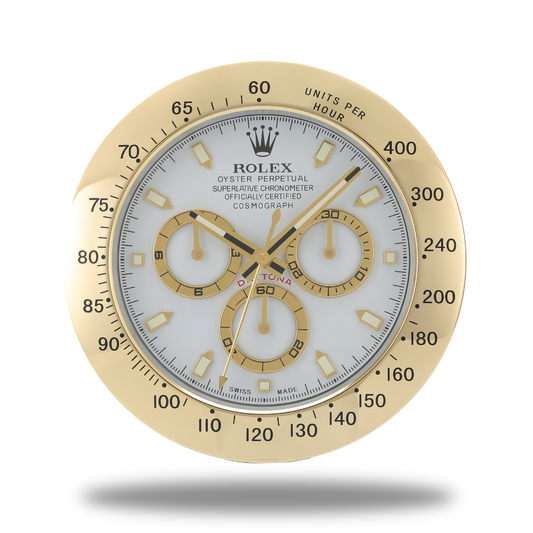 Rolex Wanduhr Daytona Gold White