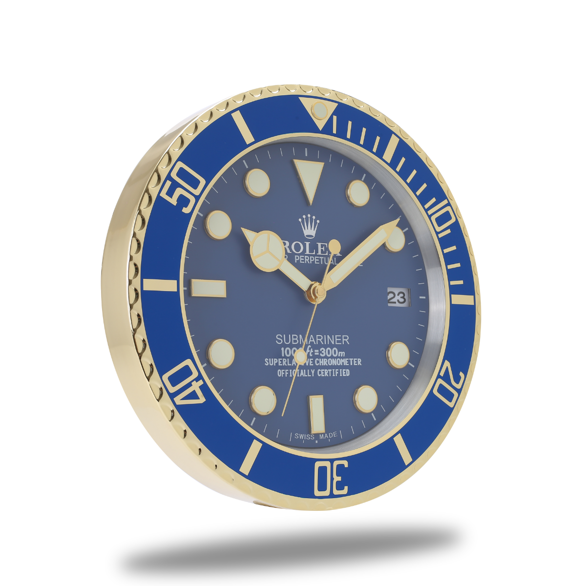 Submariner Rolex Wanduhr Blue Gold