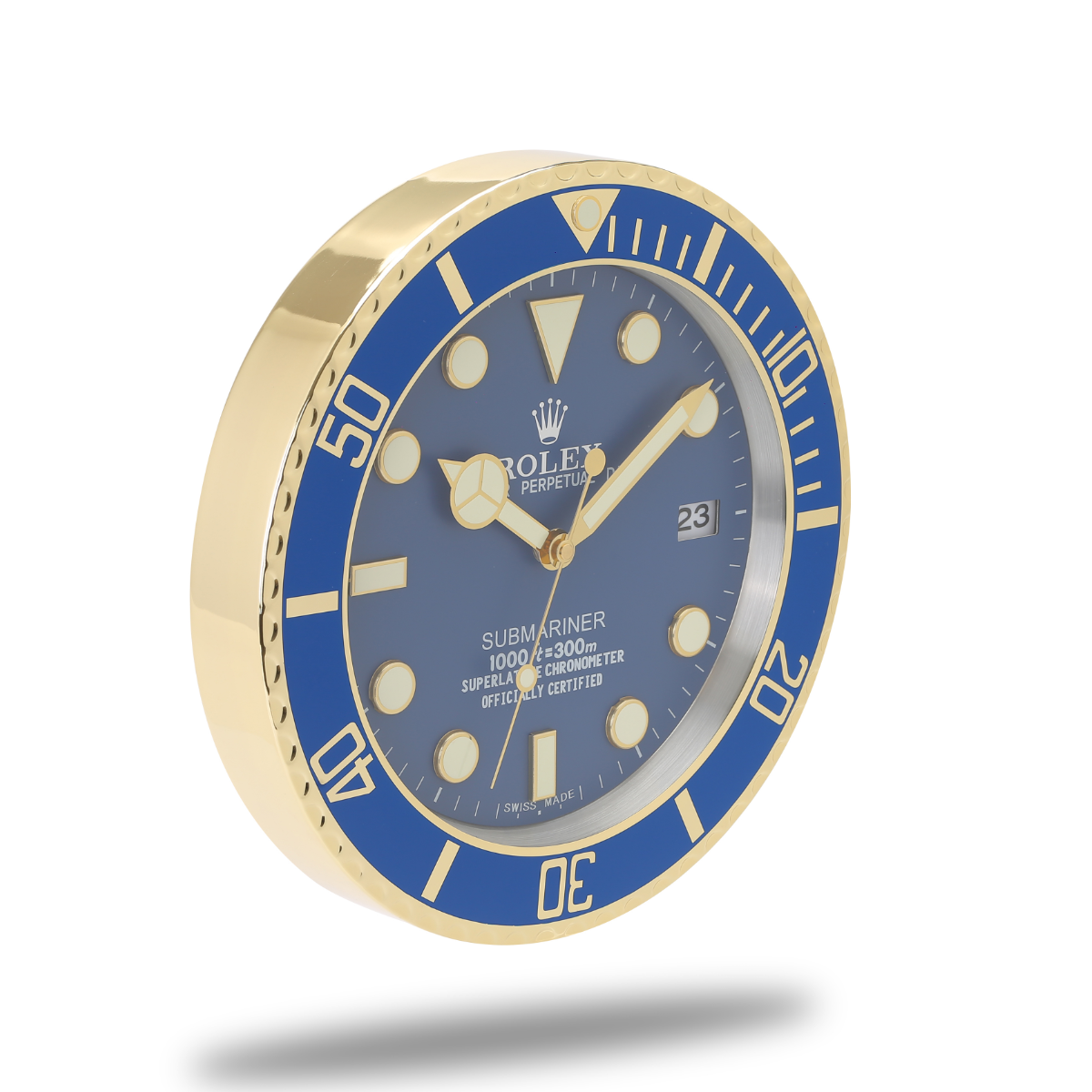 Submariner Rolex Wanduhr Blue Gold