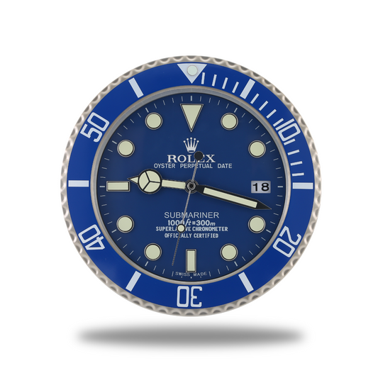 Submariner Rolex Wanduhr Bright Blue