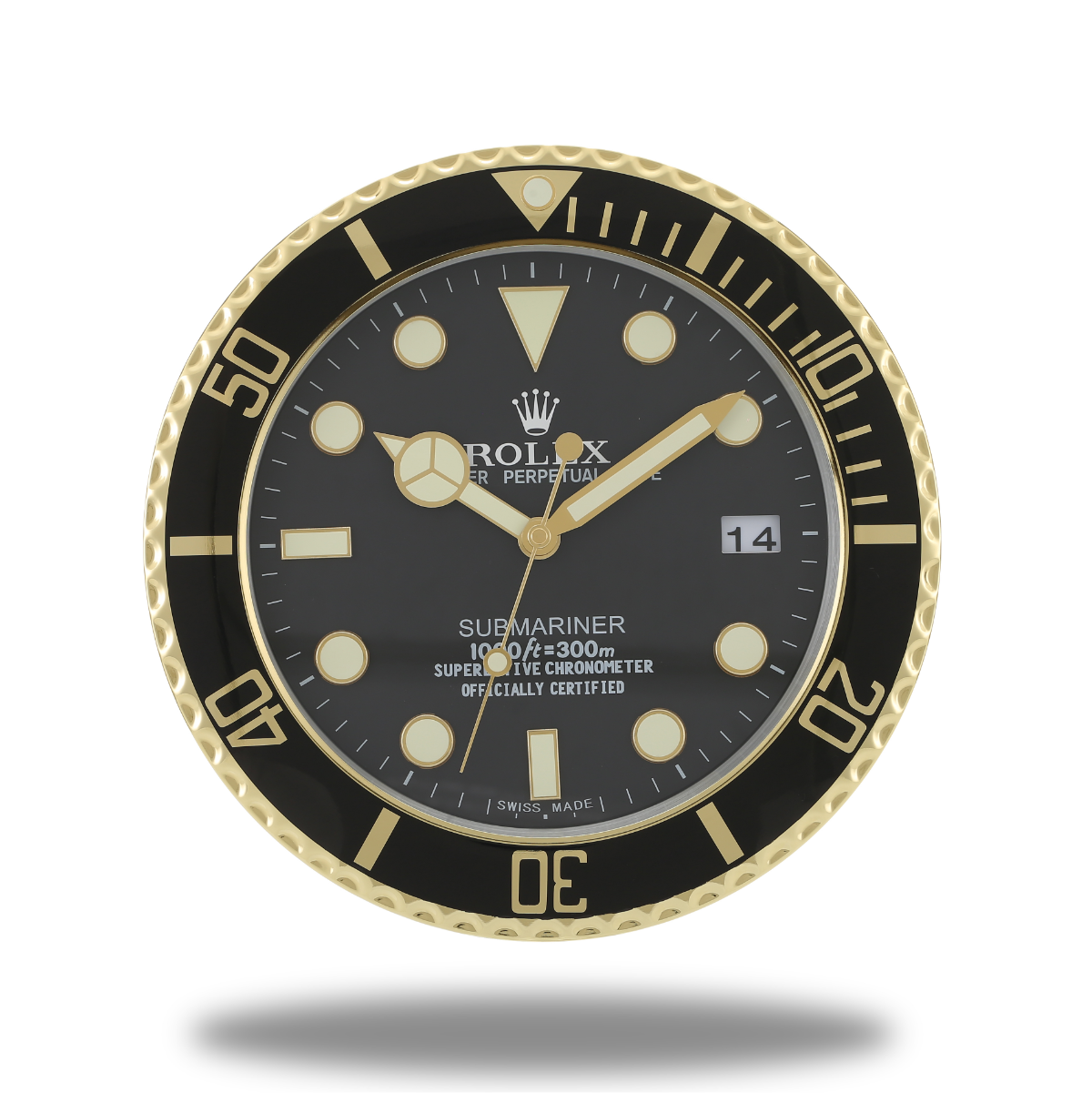 Submariner Rolex Wanduhr Golden Hour