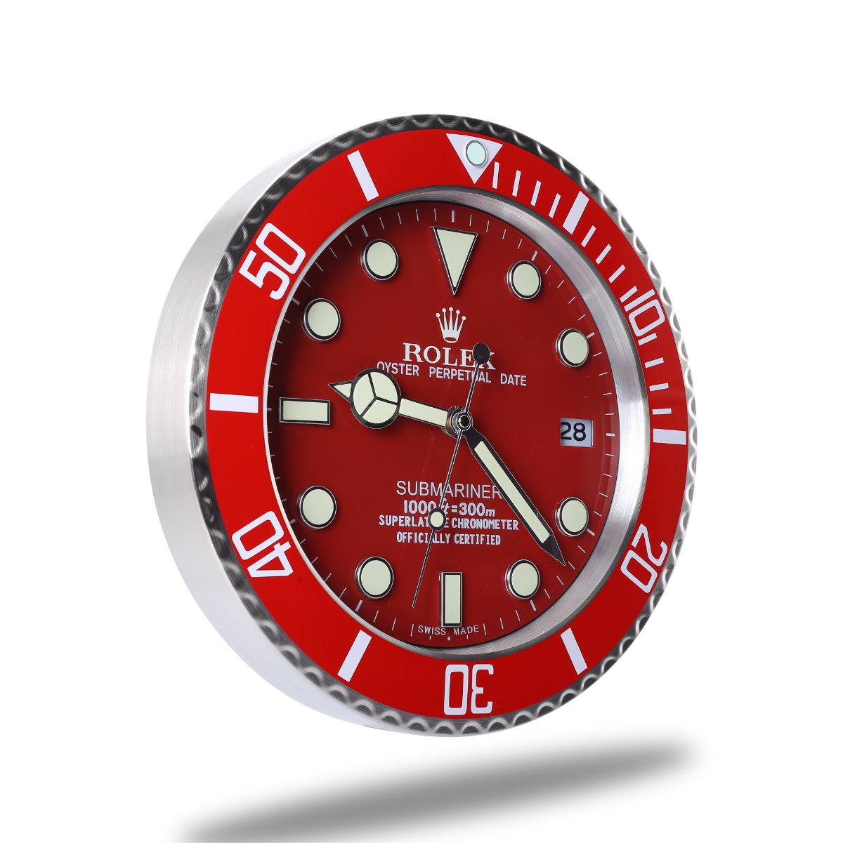 Submariner Rolex Wanduhr Radiant Red
