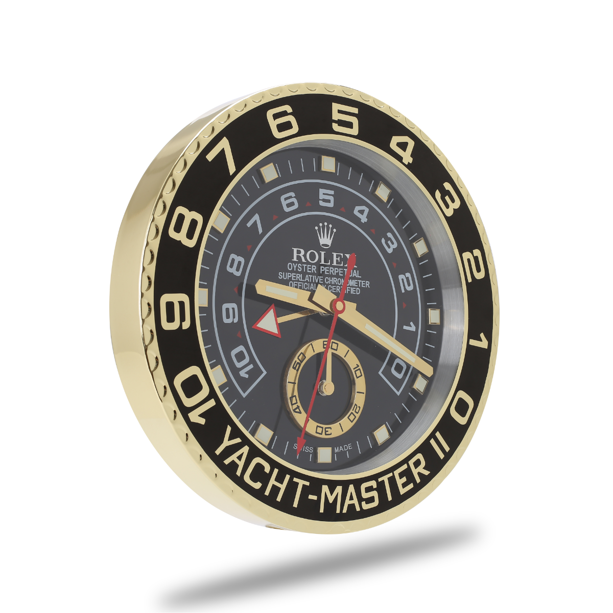 YachtMaster Rolex Wanduhr Black Gold
