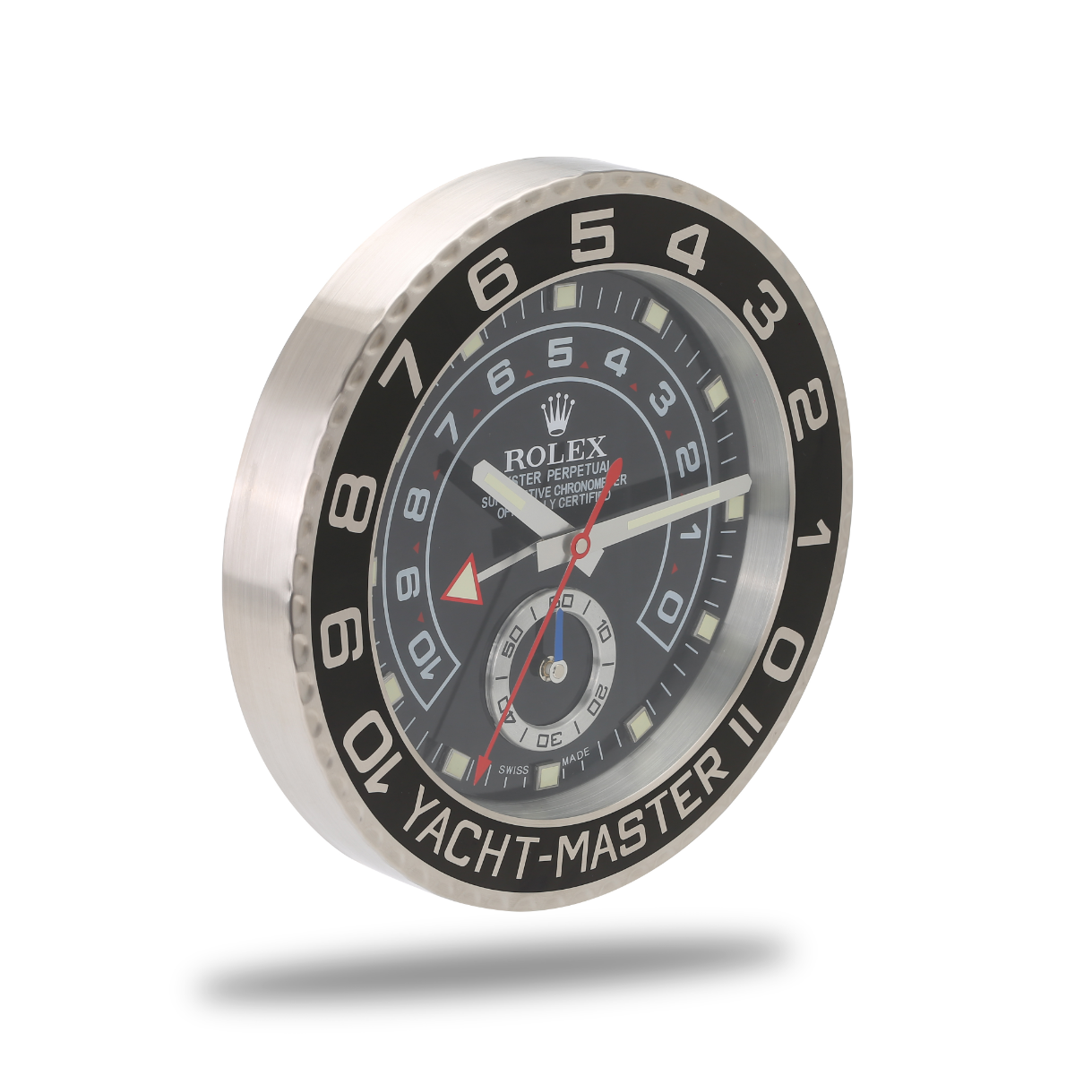 YachtMaster Rolex Wanduhr Black Silver