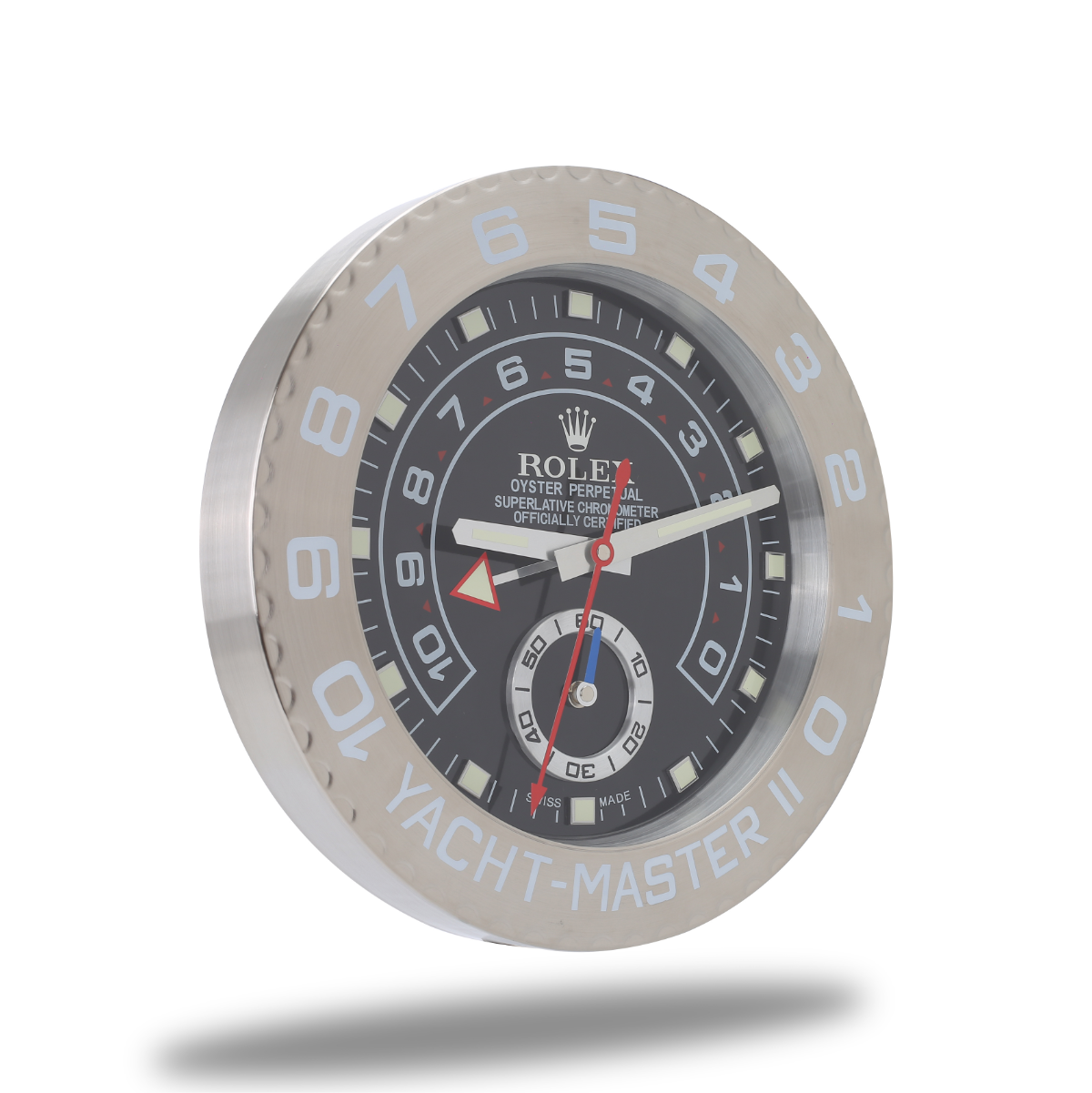 YachtMaster Rolex Wanduhr Bold Black Silver