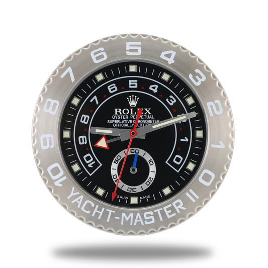 YachtMaster Rolex Wanduhr Bold Black Silver