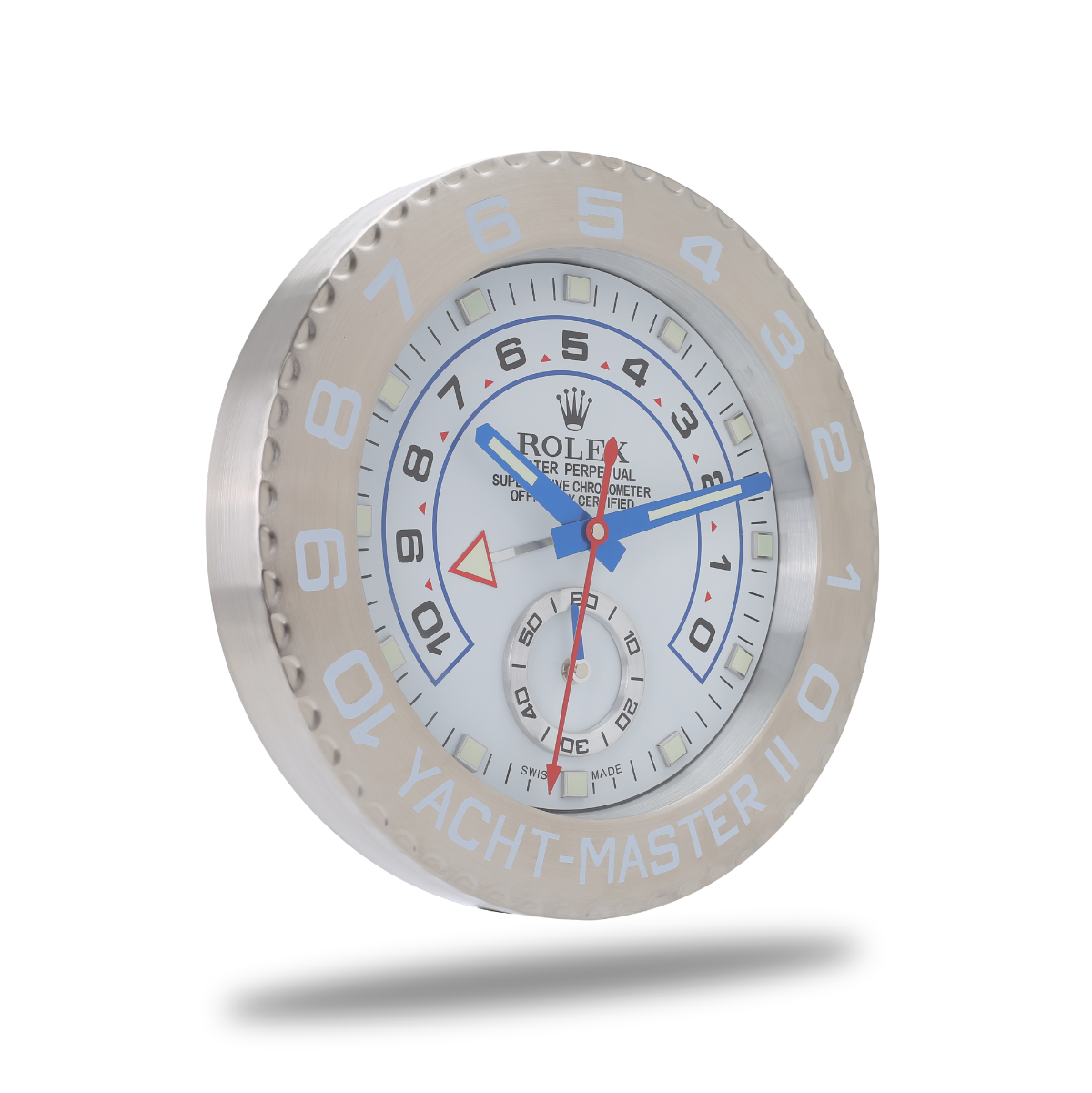 YachtMaster Rolex Wanduhr Perfekt Prestige Silver