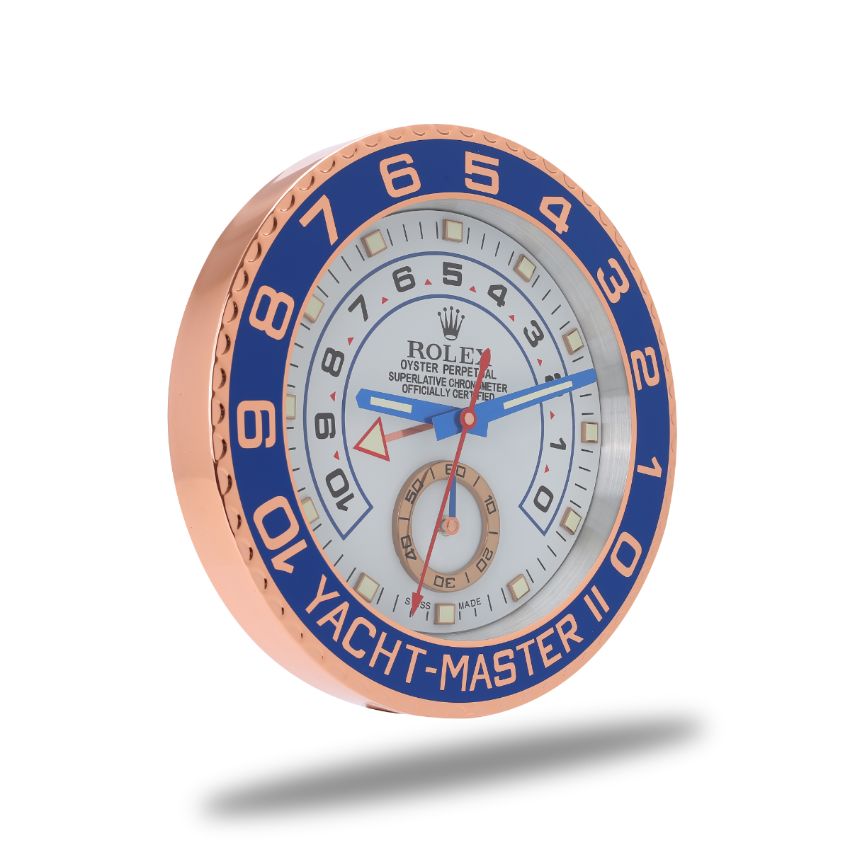 YachtMaster Rolex Wanduhr White with Rose Gold