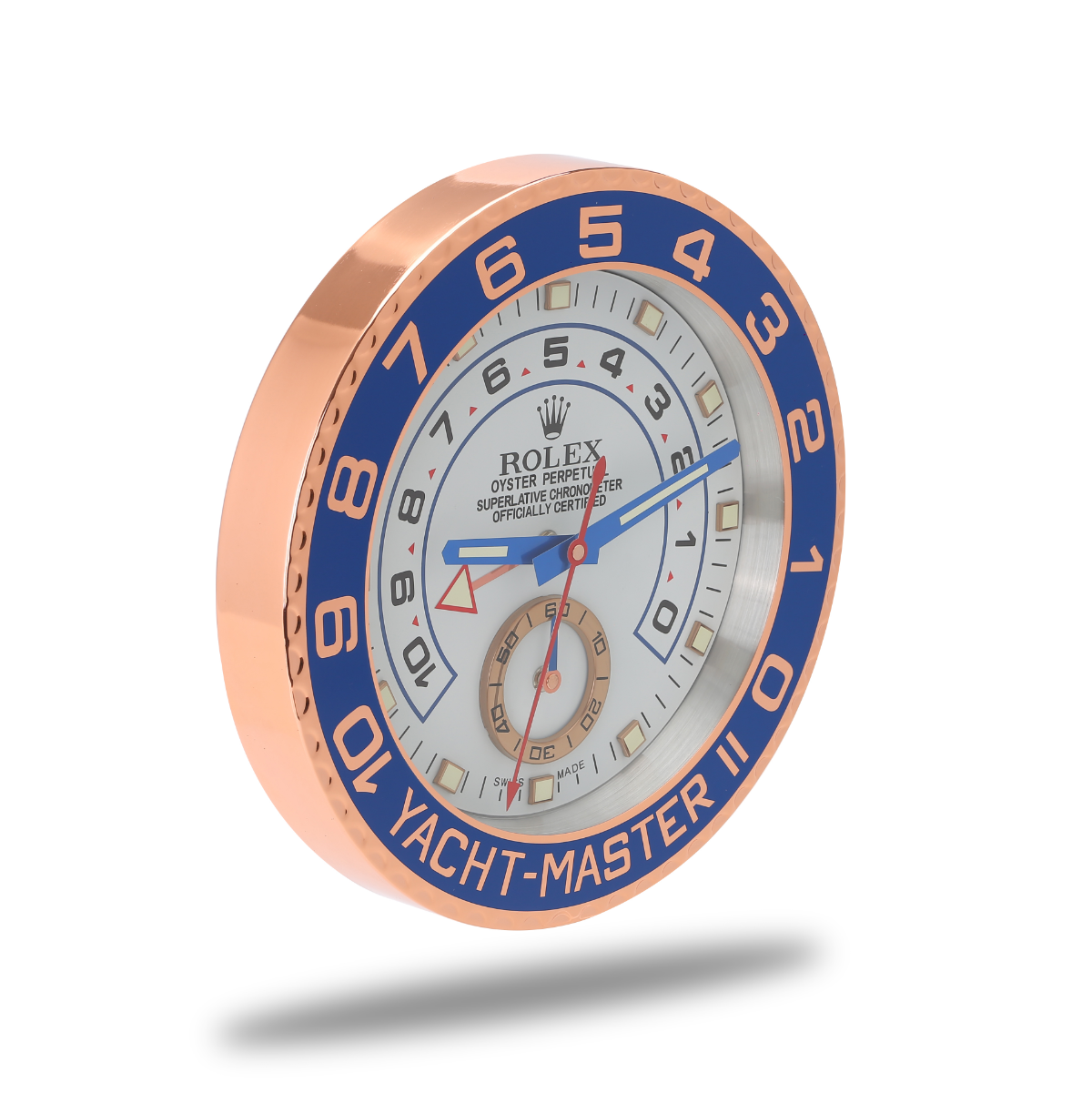 YachtMaster Rolex Wanduhr White with Rose Gold