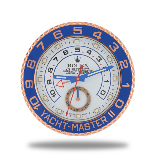 YachtMaster Rolex Wanduhr White with Rose Gold