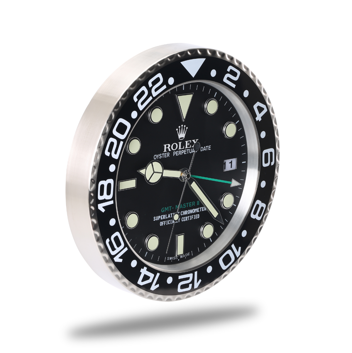 GMT Master Wall Clock - Black Silver
