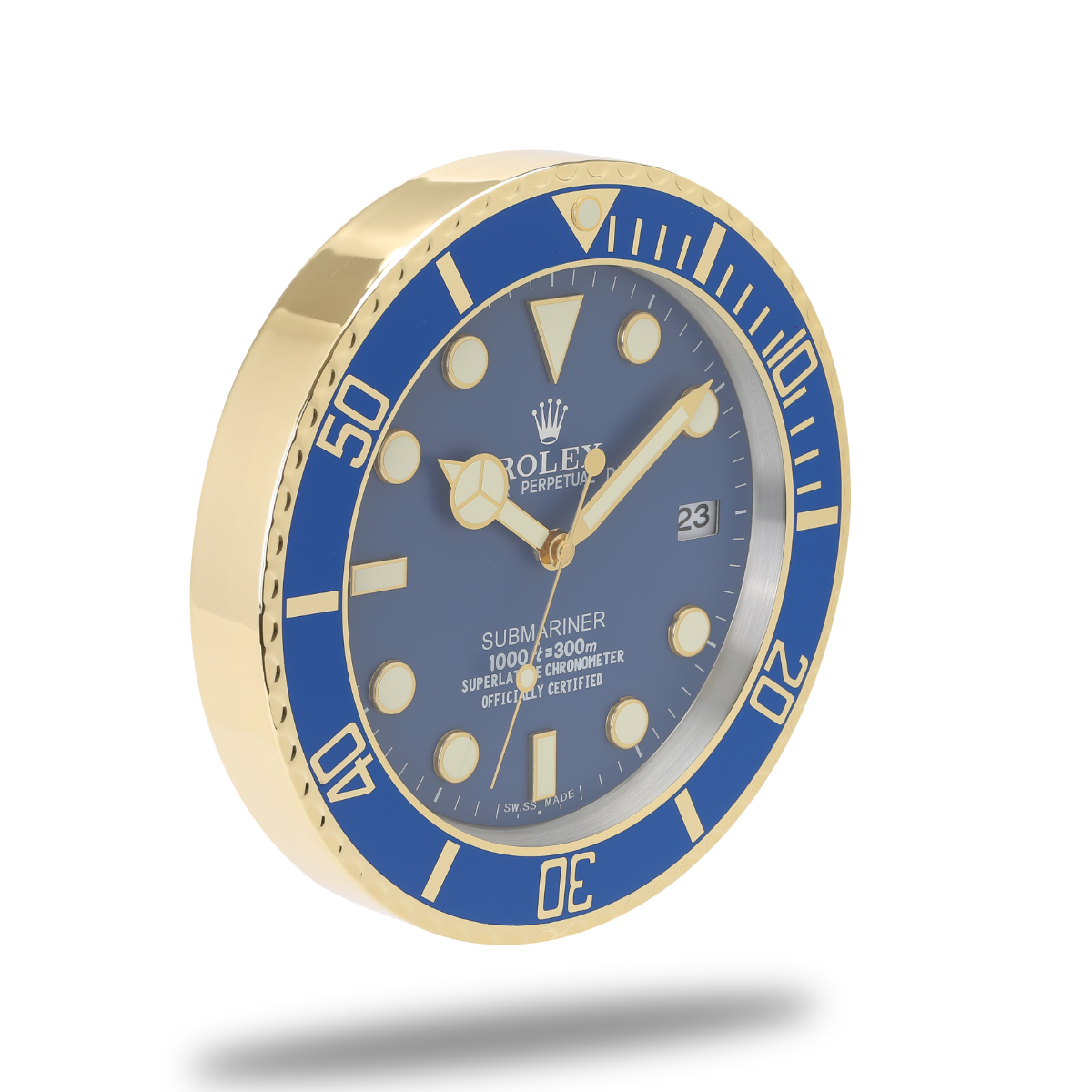 Submariner Wall Clock - Blue Gold