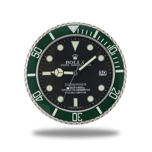 Submariner Wall Clock - Green Black